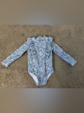 Cotton-On Baby- Floral Long-Sleeve One-Piece Swimsuit.